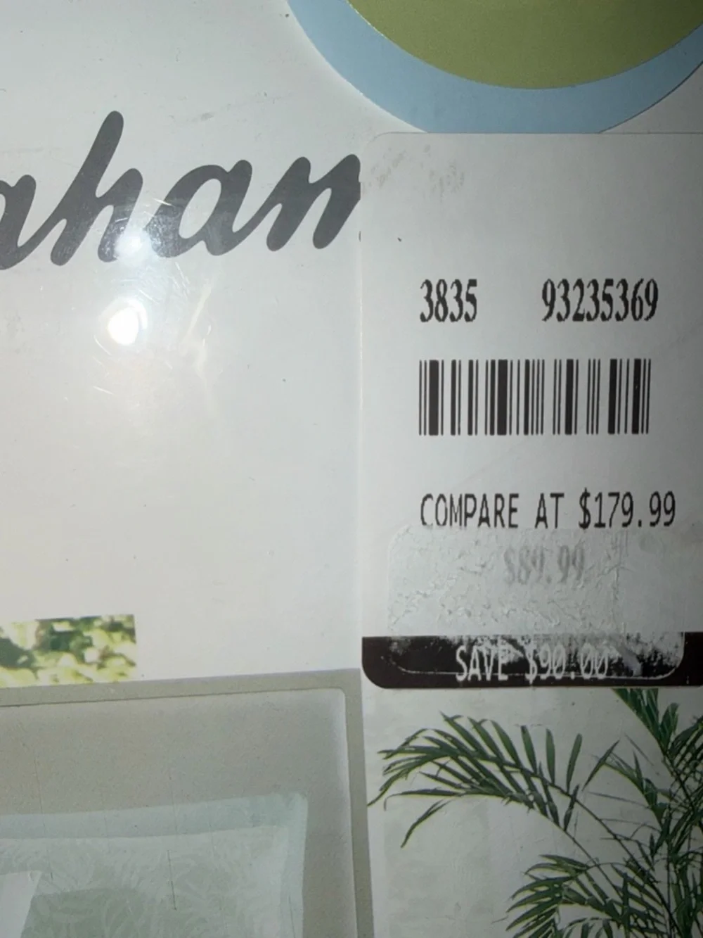 Tommy Bahama White and Green Comforter Set